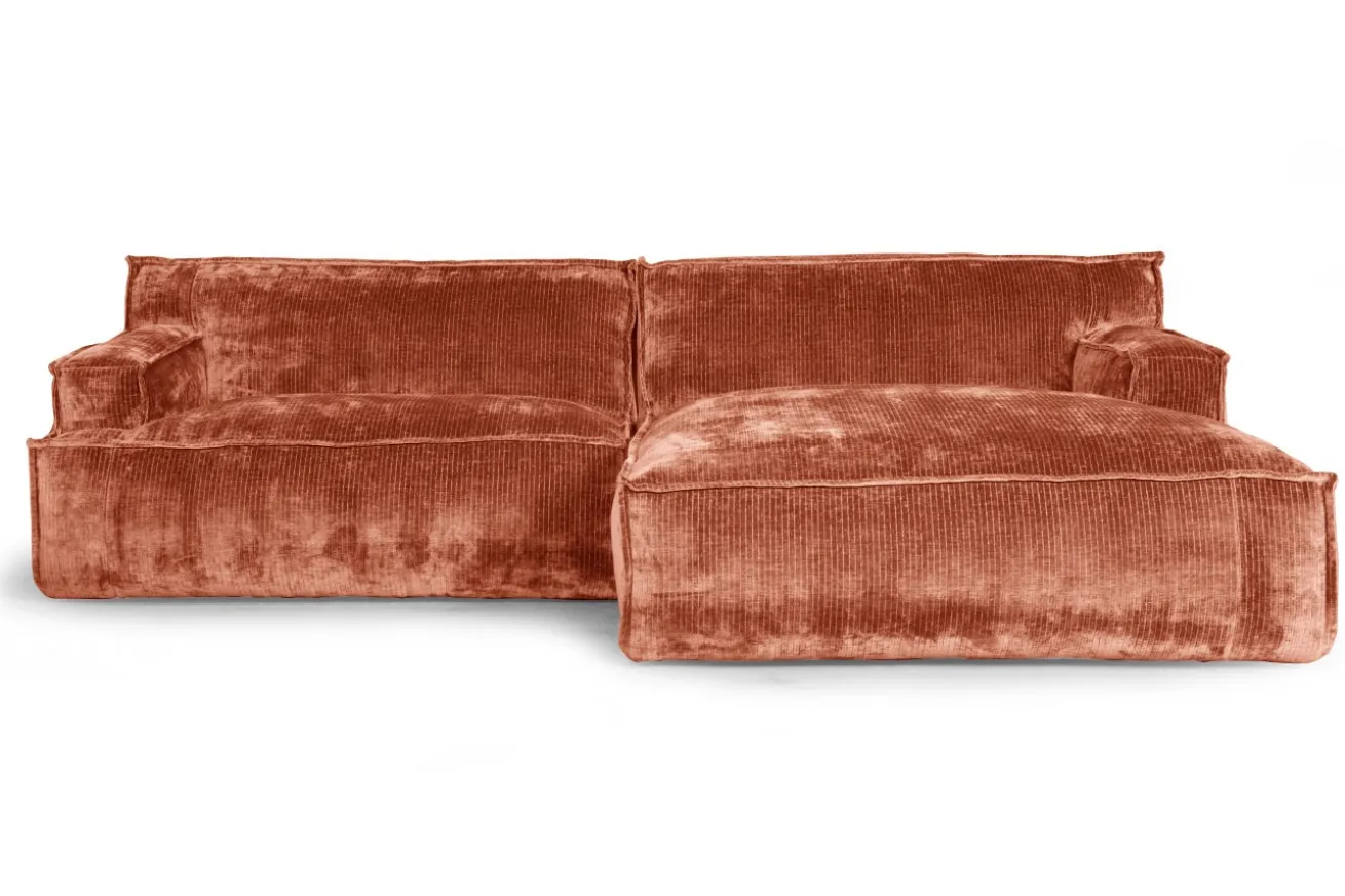 Ecksofa Plantes Cord silber