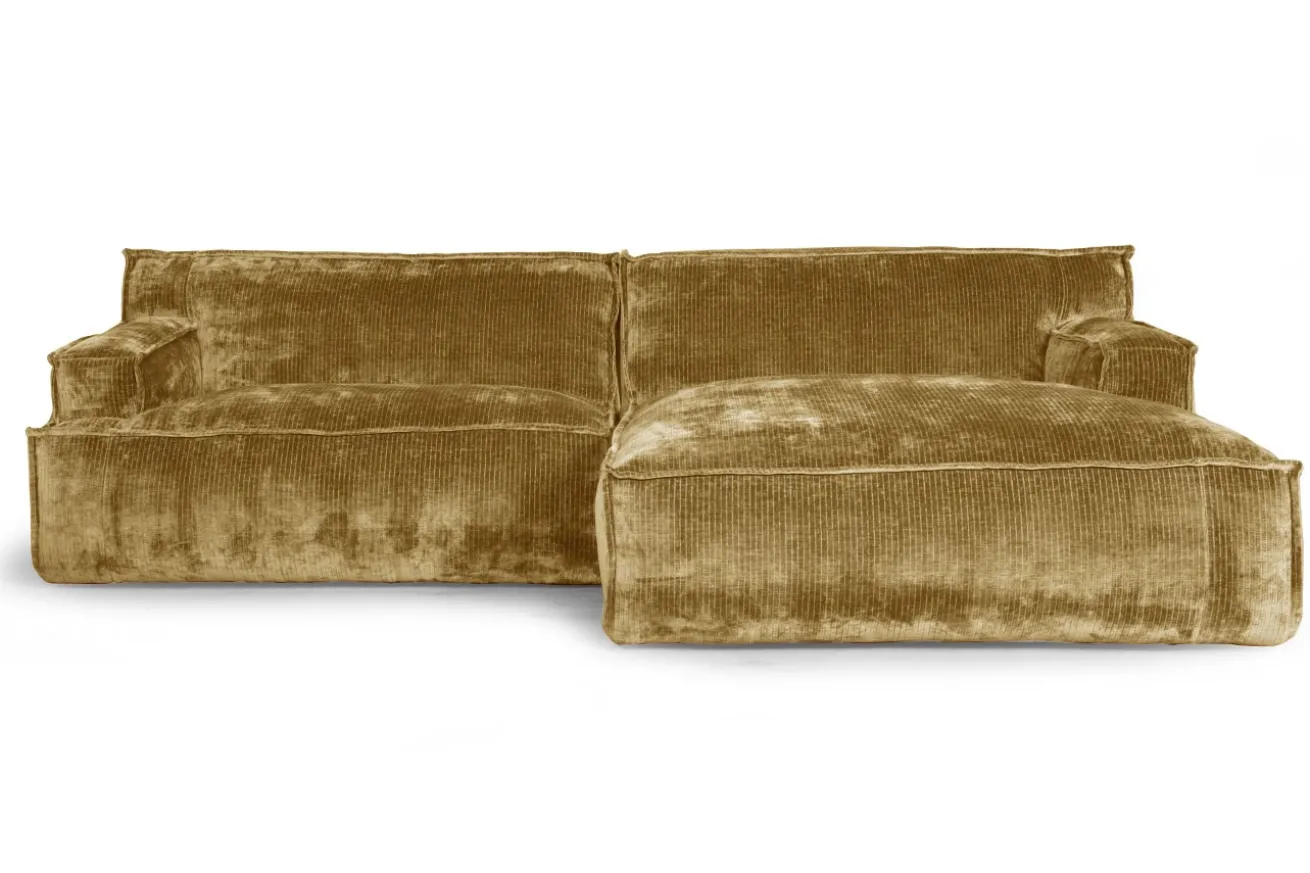 Ecksofa Plantes Cord silber