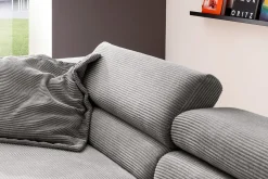 Ecksofa Sarah Cord grau