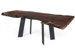 Esstisch Baumscheibe Nussbaum Massivholz 213*66-100*79 cm
