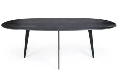 Esstisch Can oval Eiche massiv schwarz