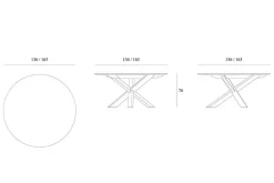 Esstisch Circle Eiche natur D 136 cm