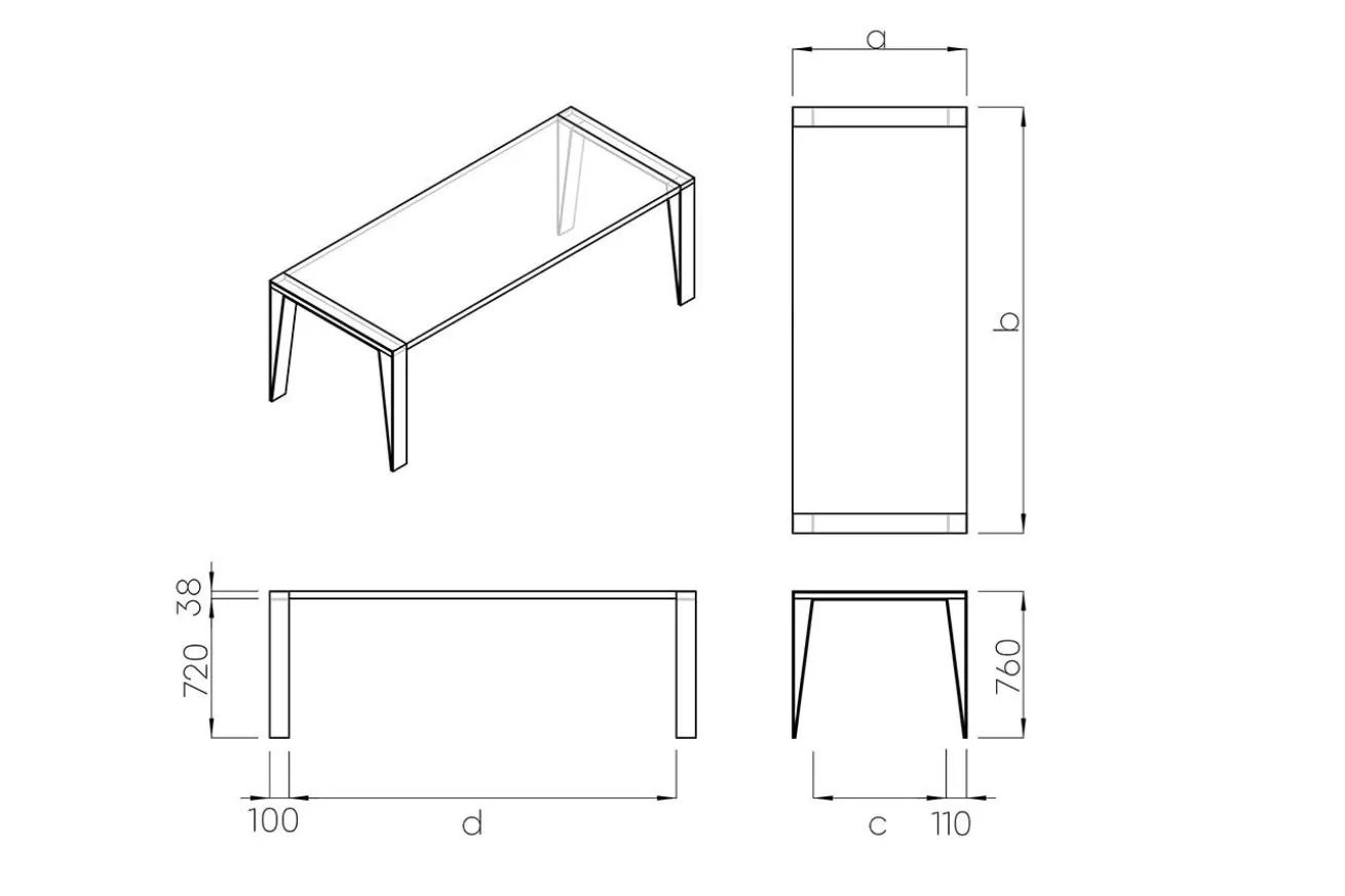 Esstisch Ina Eiche massiv ab 160 cm konfigurierbar
