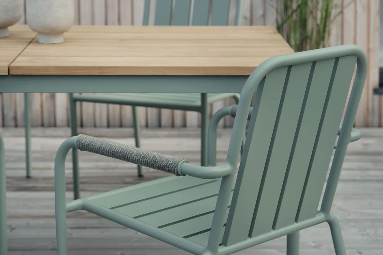 Esstisch Nox Teak grün 238cm