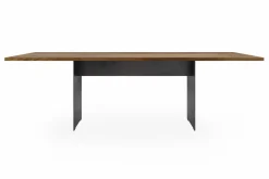 Esstisch Raw 90 Nussbaum Stahlwangen ab 160 cm konfigurierbar