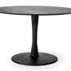 Esstisch Torsion Eiche schwarz D 127 cm