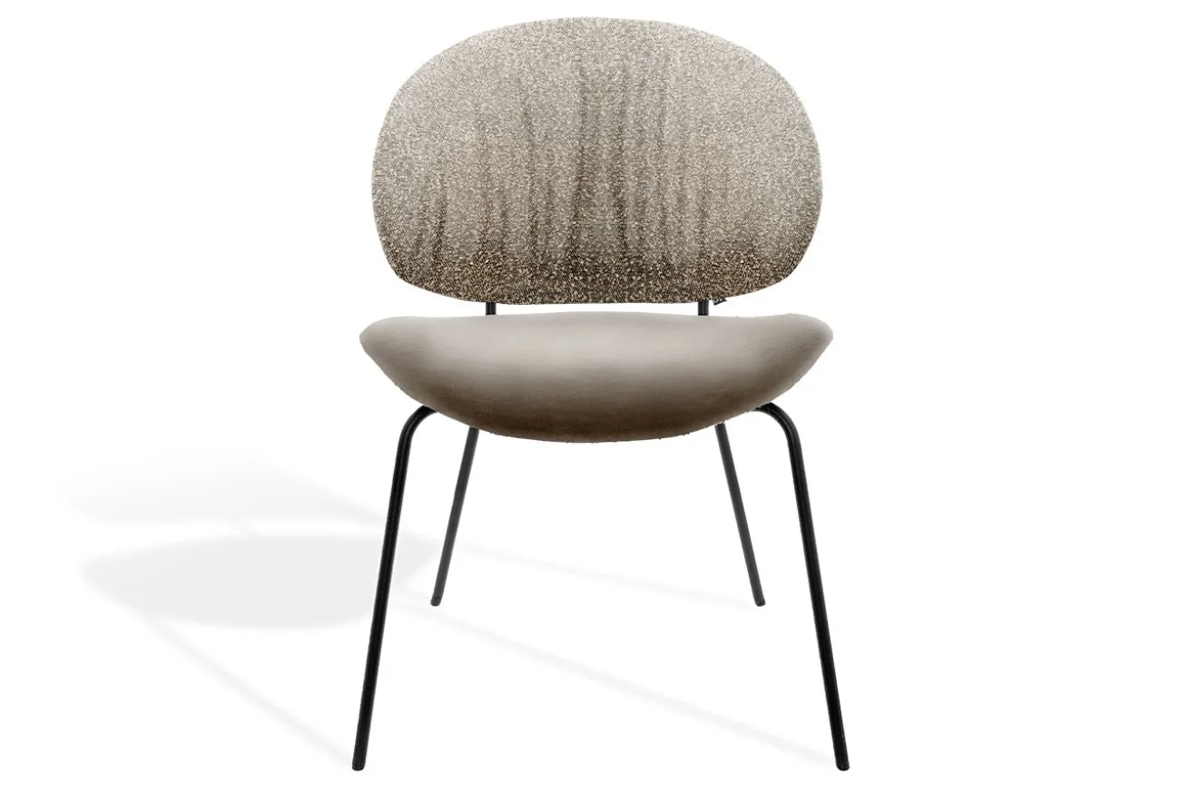 Esszimmerstuhl Alvaro Stoff-Leder beige