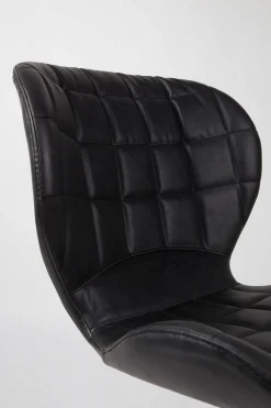 Esszimmerstuhl OMG Leder Metall schwarz