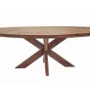 Esszimmertisch oval Teakholz massiv 210