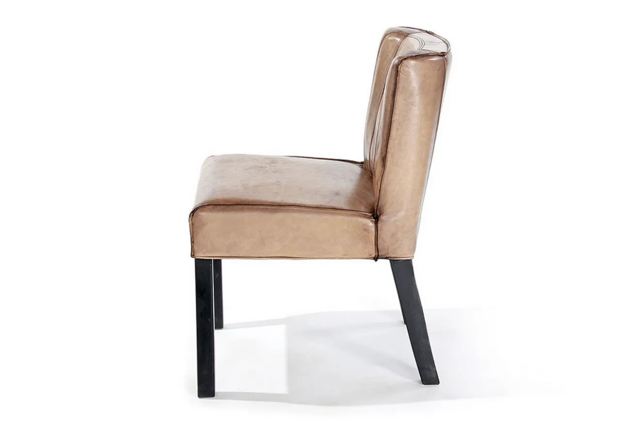 Fily Stuhl Leder/Holz olive
