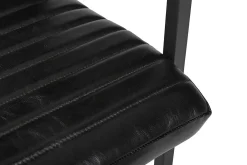 Freischwinger Oxford Leder schwarz