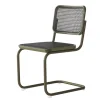 Freischwinger S32V Rattan grün