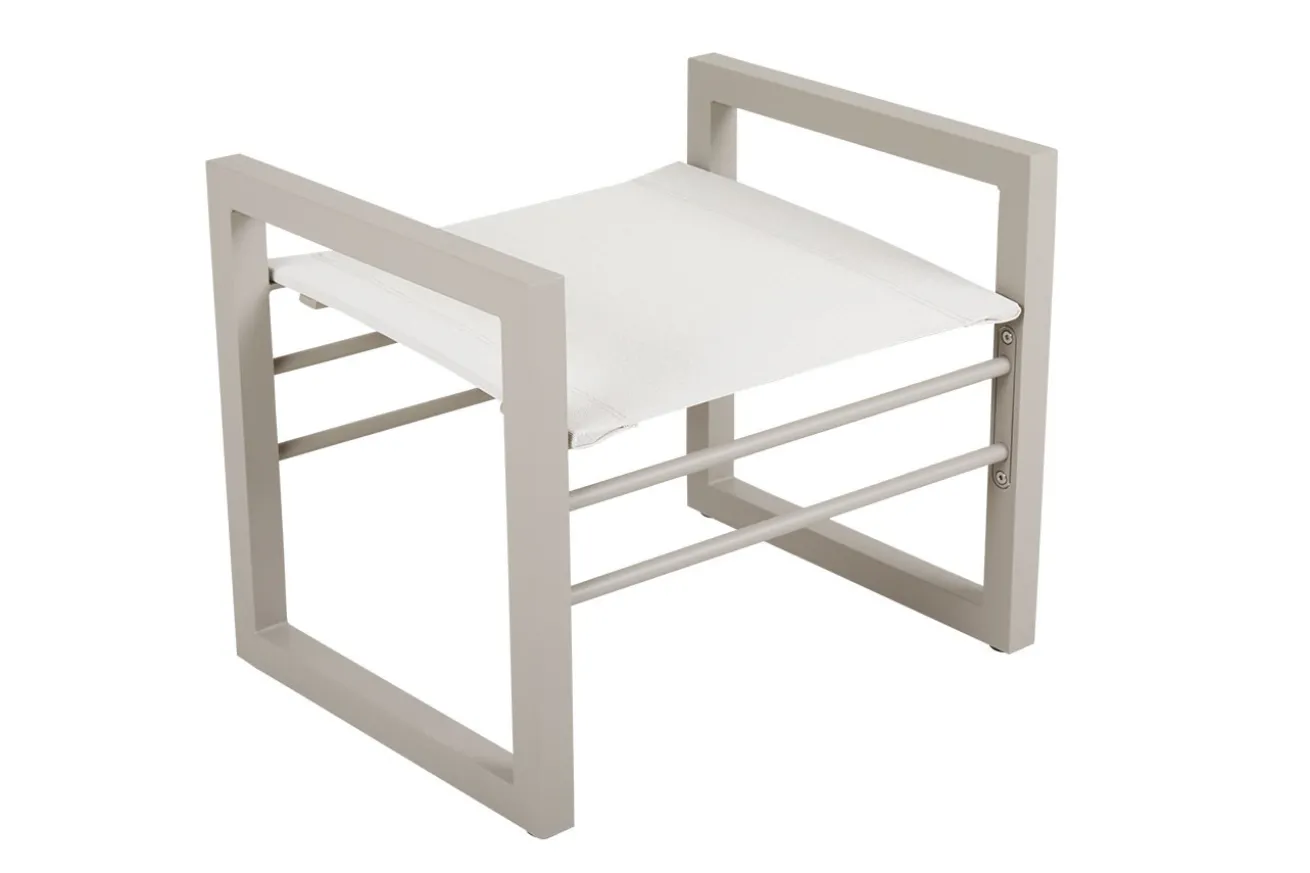 Fusshocker Vevi Aluminium khaki