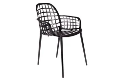 Garten Armlehnstuhl Aluminium schwarz