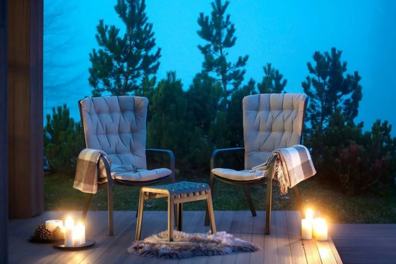 Gartensessel mit Armlehne Folio grau