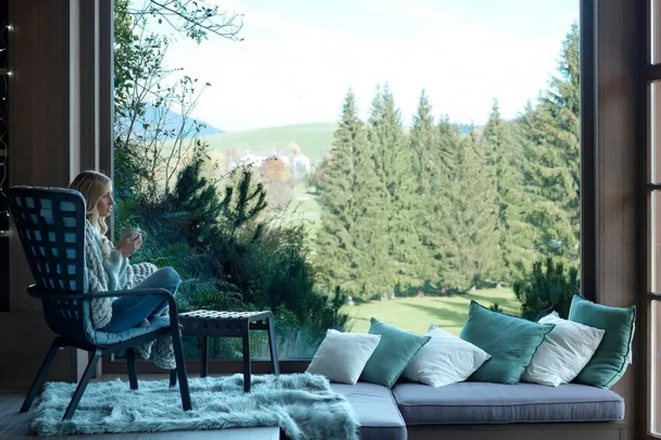 Gartensessel mit Armlehne Folio grau