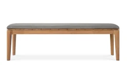 Garten Sitzbank Bok Teak grau