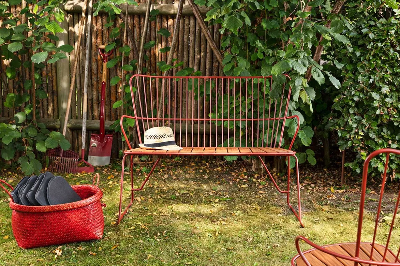 Garten Sitzbank Paon rot