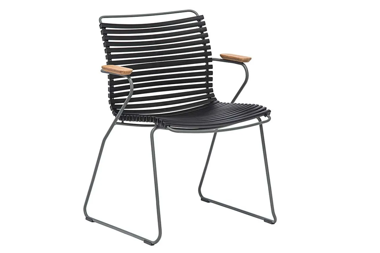 Gartenstuhl Click mit Arm schwarz
