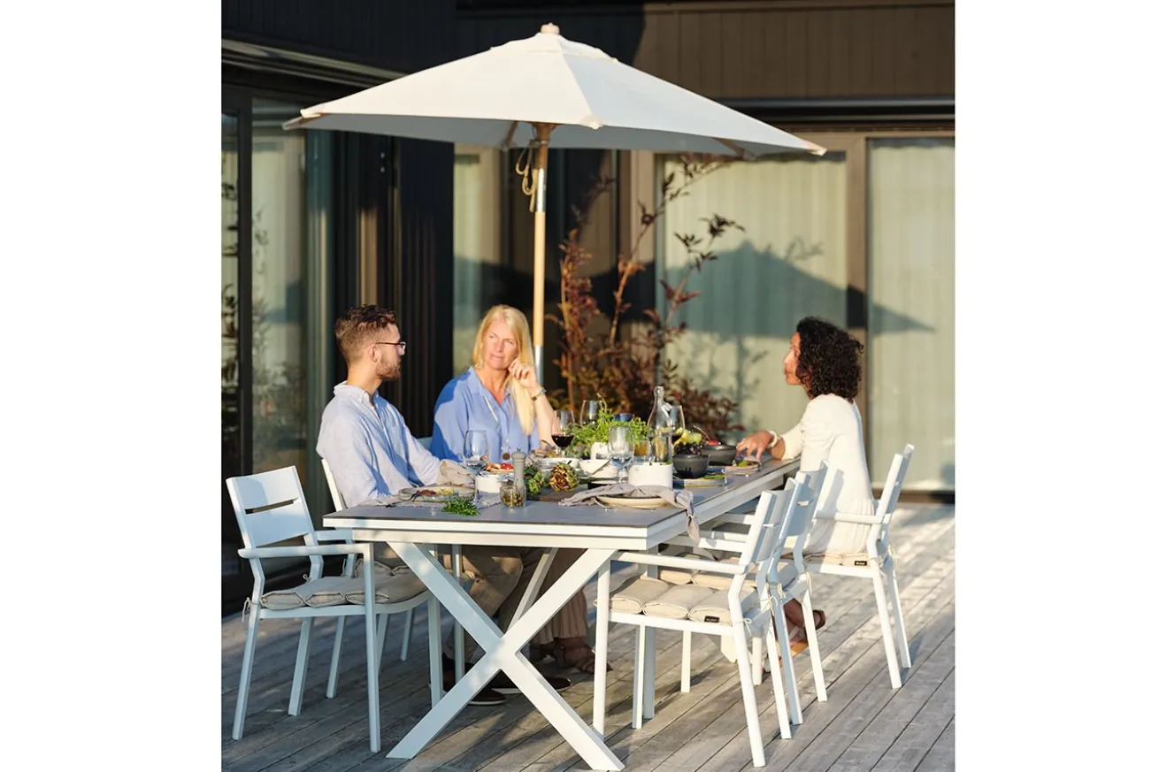 Gartenstuhl Delia stapelbar weiss
