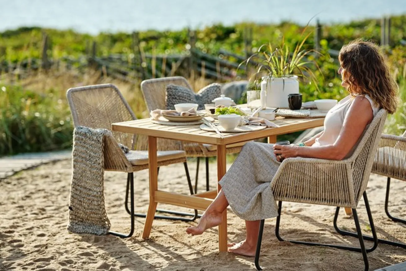 Gartenstuhl mit Auflage Midway beige