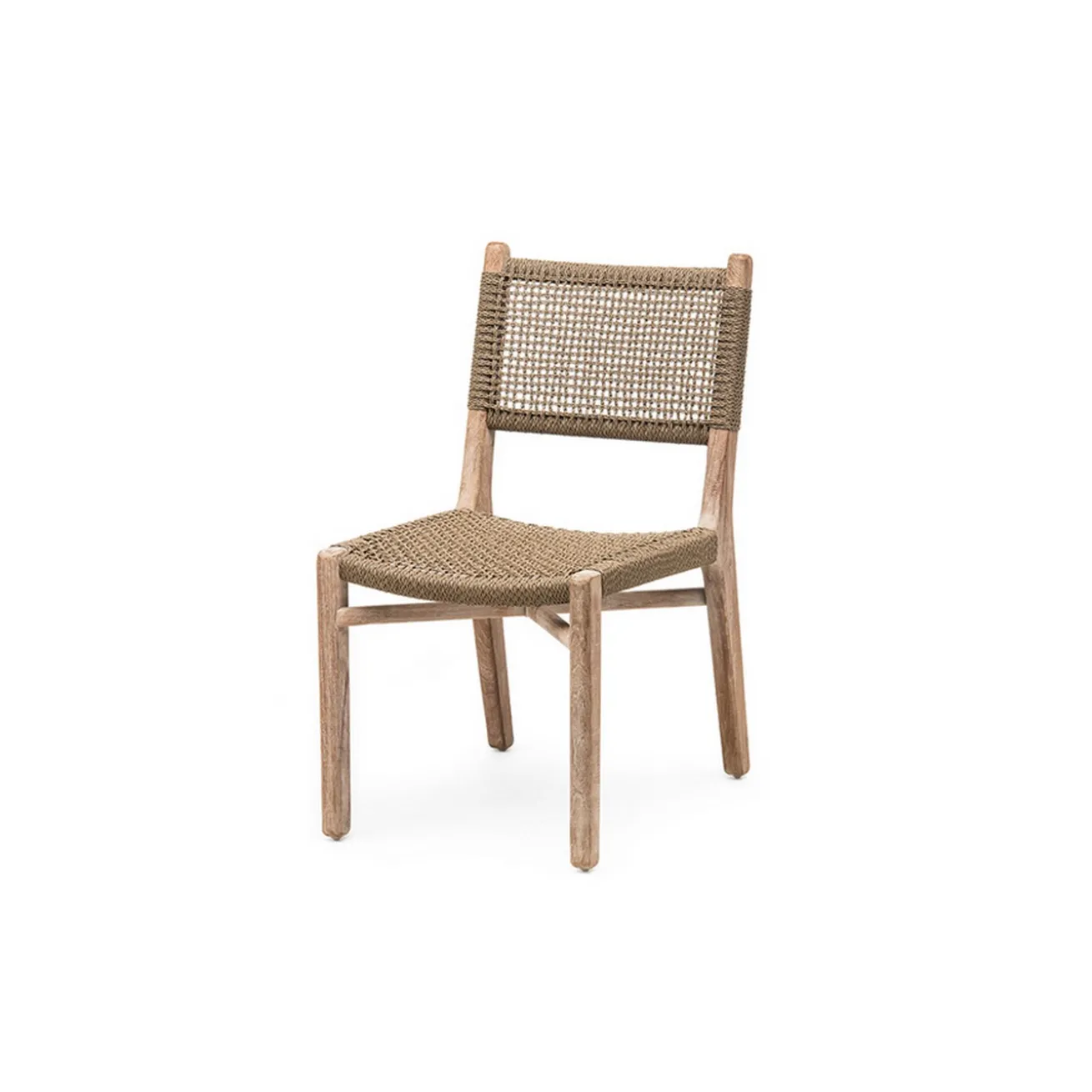 Gartenstuhl ohne Arm Fiona Teak grau