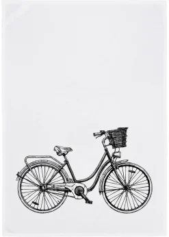Geschirrtuch Fahrrad mit Korb