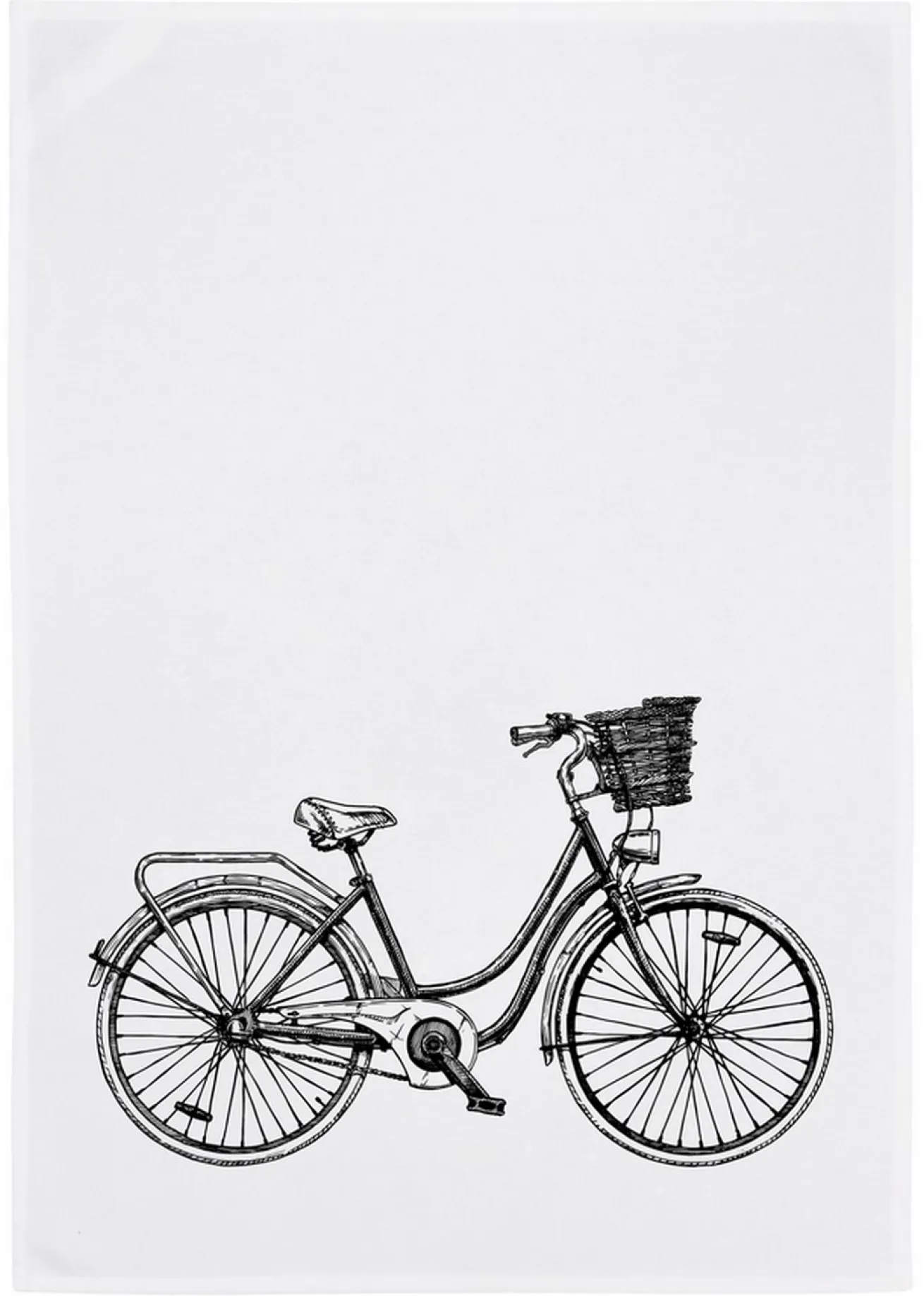 Geschirrtuch Fahrrad mit Korb