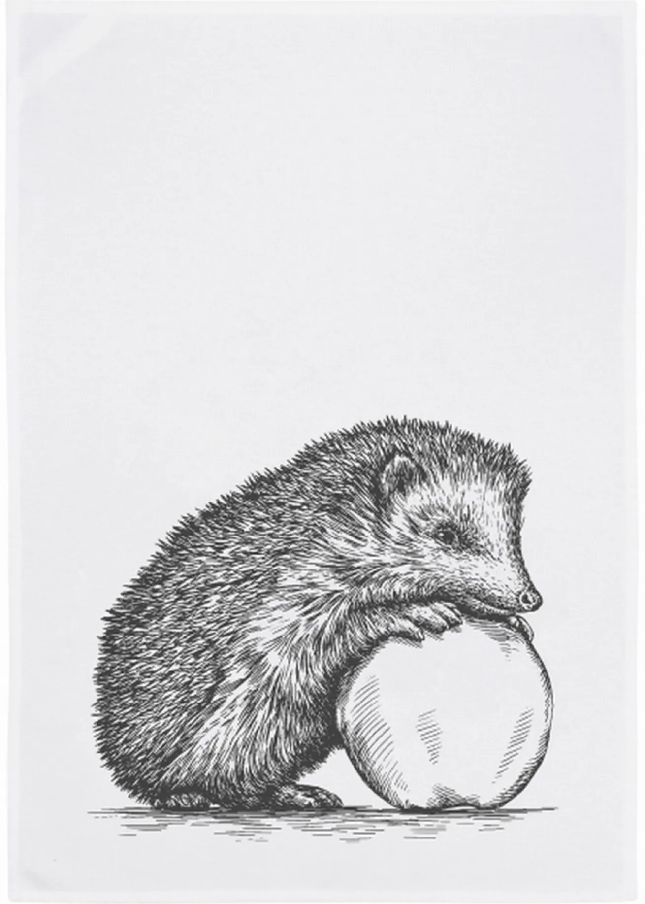 Geschirrtuch Igel mit Apfel