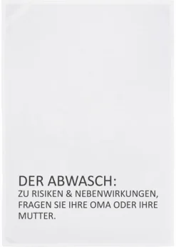 Geschirrtuch Risiken und Nebenwirkungen