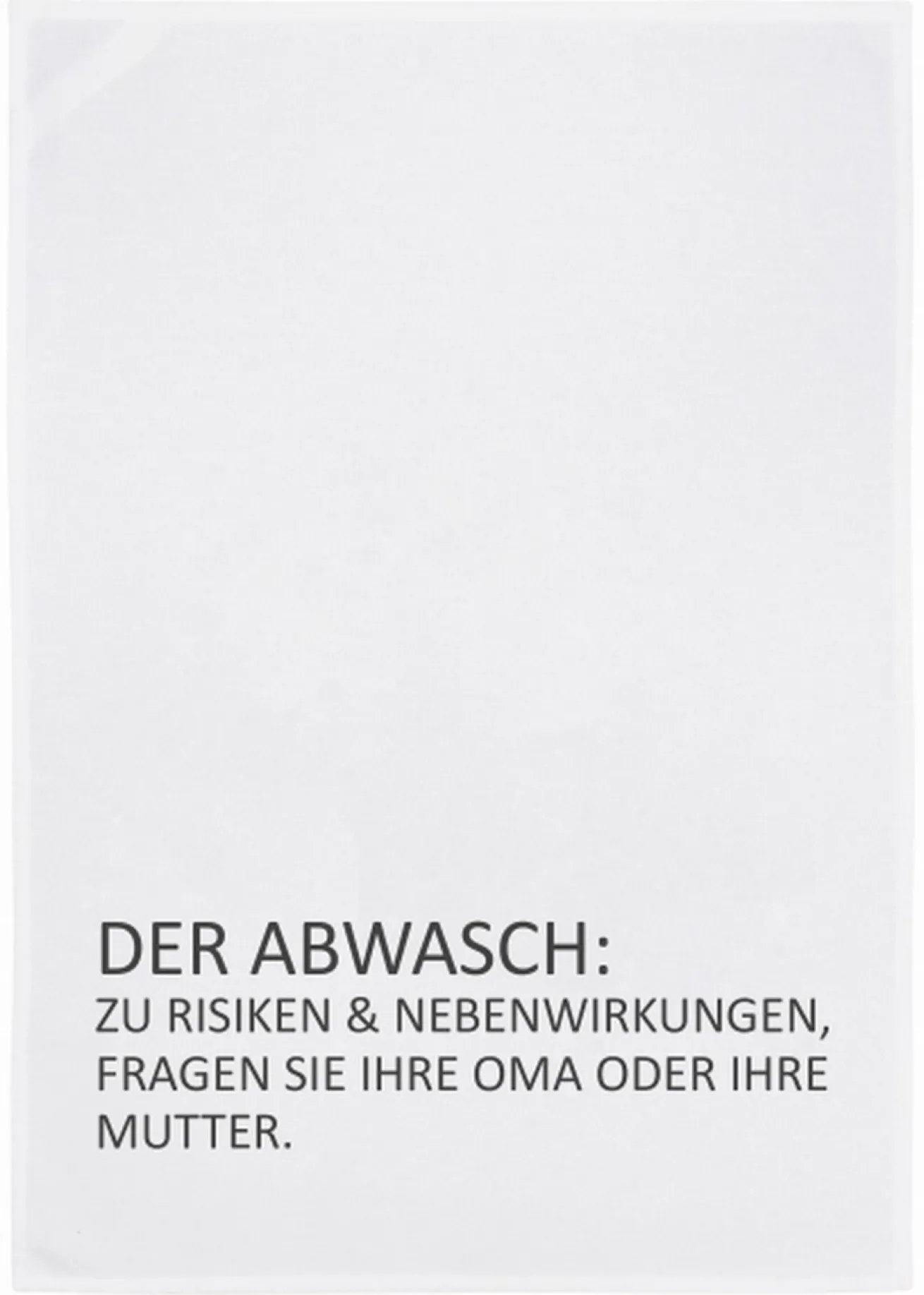 Geschirrtuch Risiken und Nebenwirkungen
