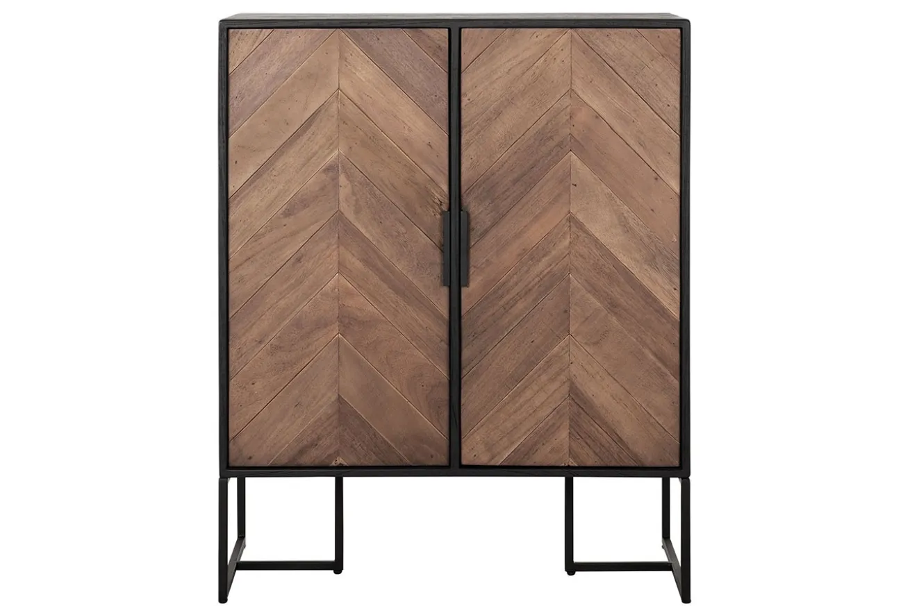 Highboard Criss Cross Massivholz B 75 cm