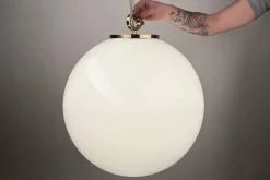 Hängelampe White Ball mit Ring D 35 cm