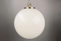 Hängelampe White Ball mit Ring 50 cm
