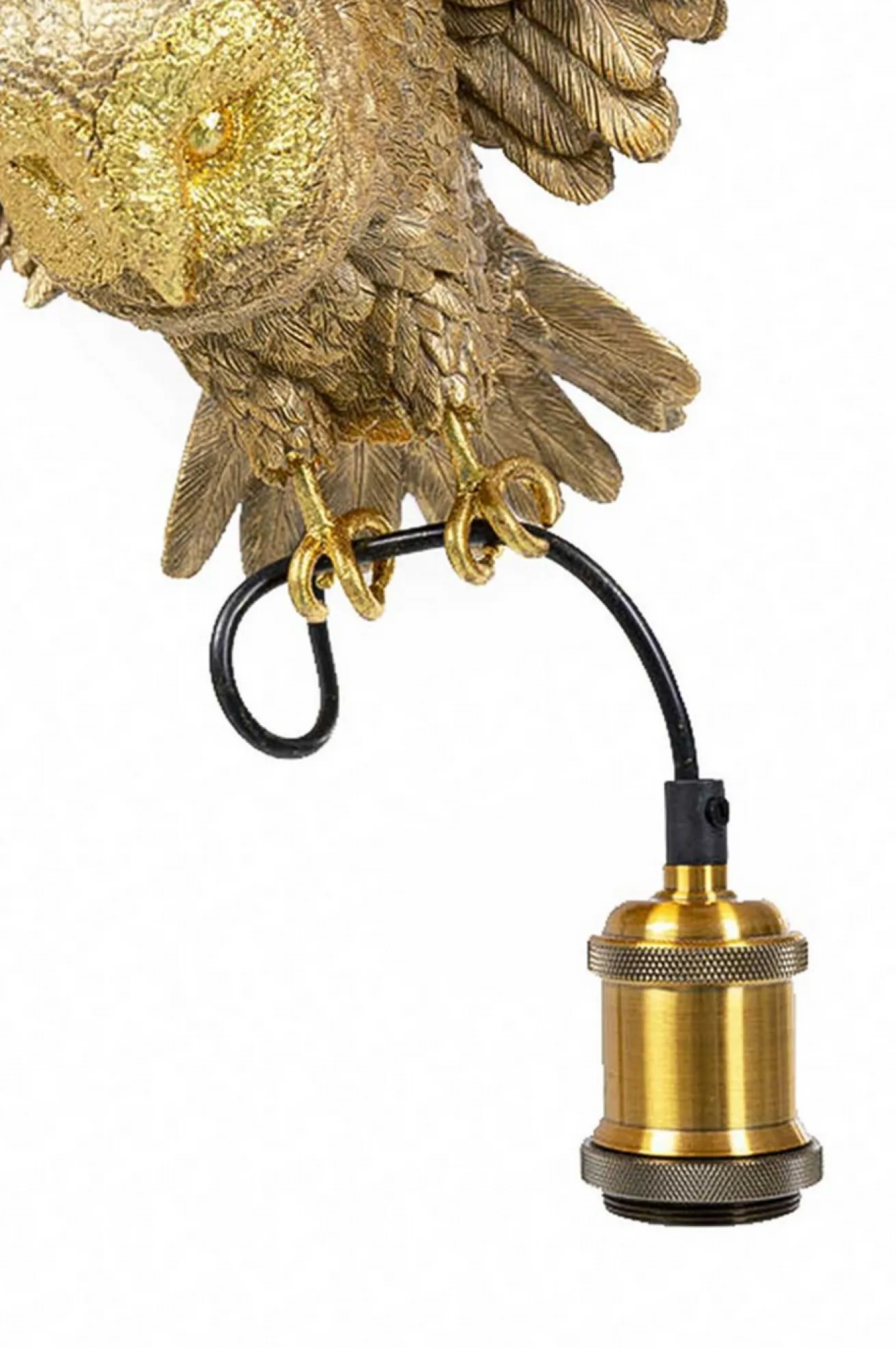 Hängeleuchte Eule gold