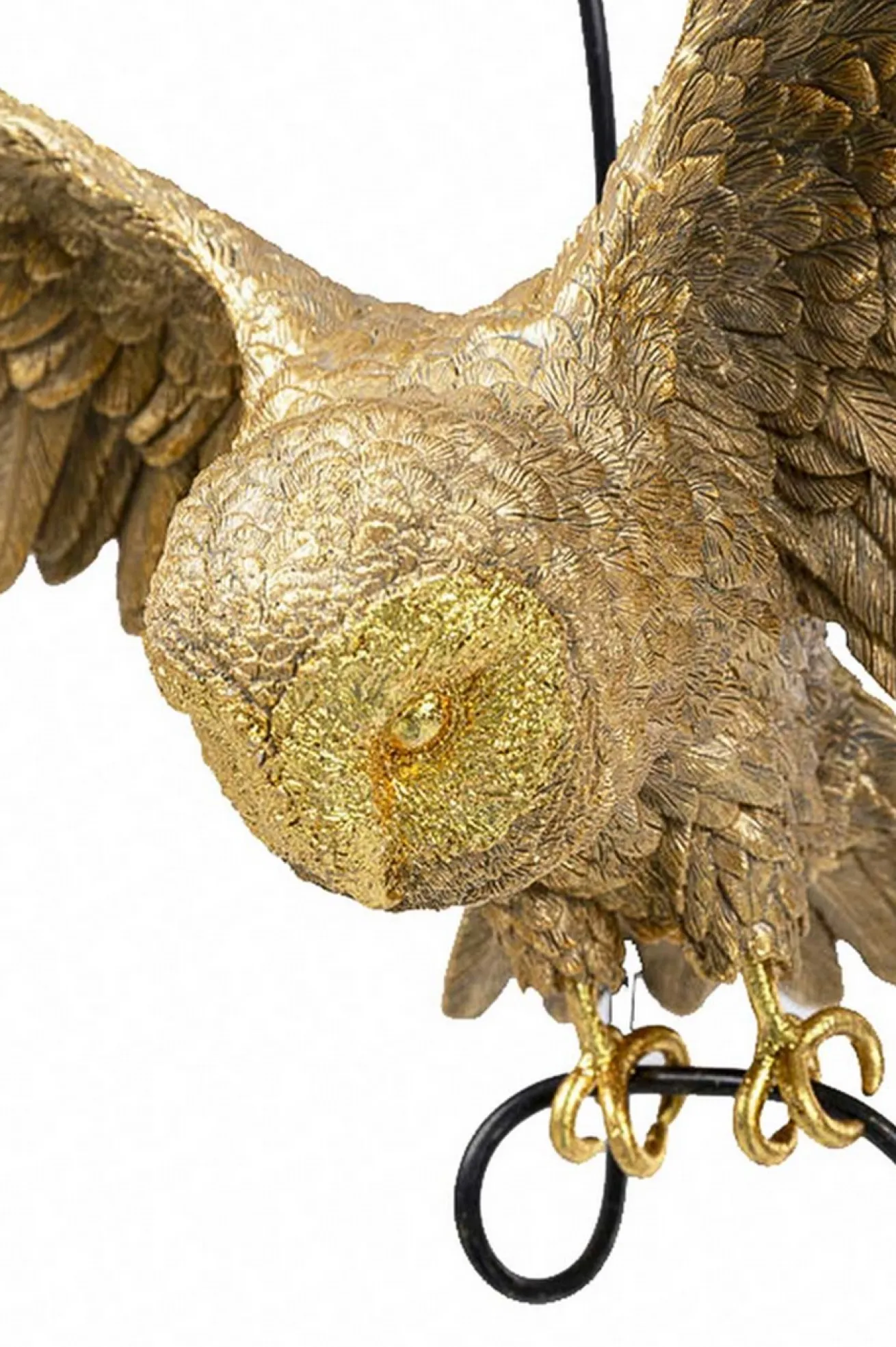 Hängeleuchte Eule gold