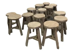 Hocker Vintage natur