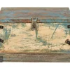 Holztruhe Vintage blau