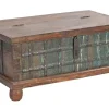 Holztruhe Vintage blau