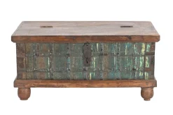 Holztruhe Vintage blau