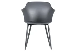 italienischer Designchair Blanchet mit Armlehne dunkelgrau