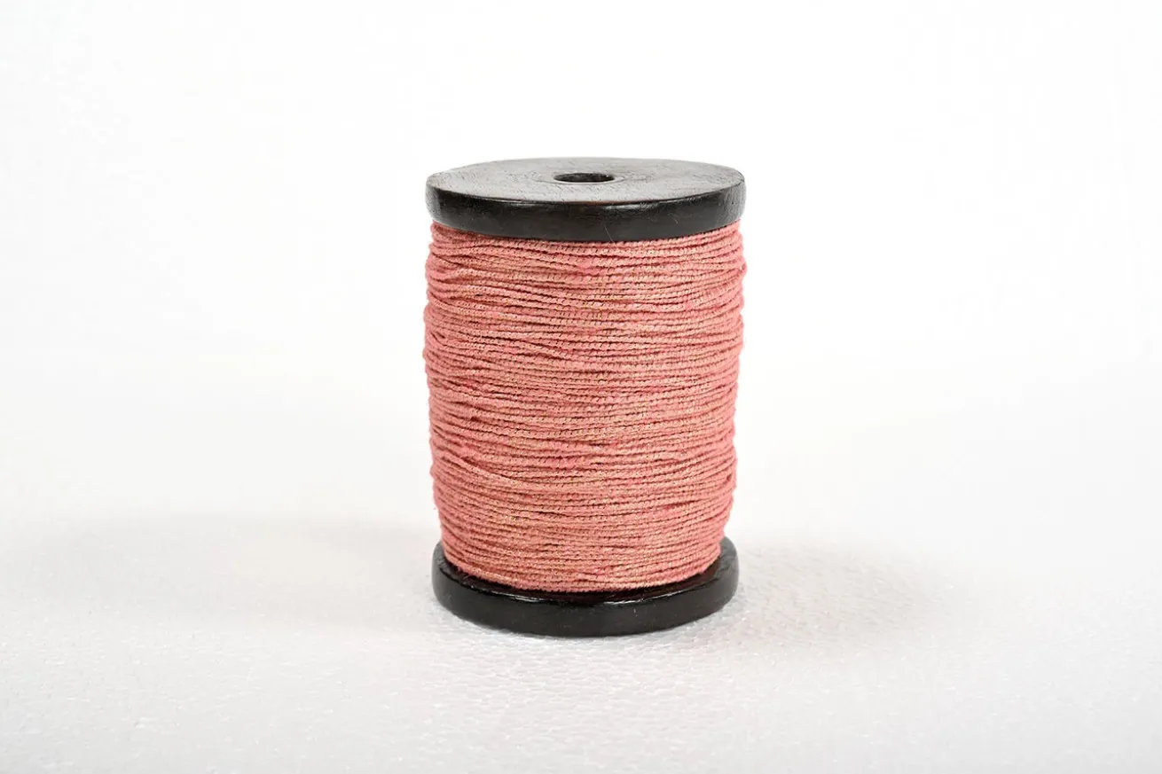 Jute-Lurex Band Ribbons 200m rosa