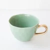 Kaffeetasse Porzellan jadegrün