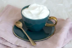 Kaffeetasse Porzellan petrol