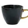 Kaffeetasse Porzellan schwarz