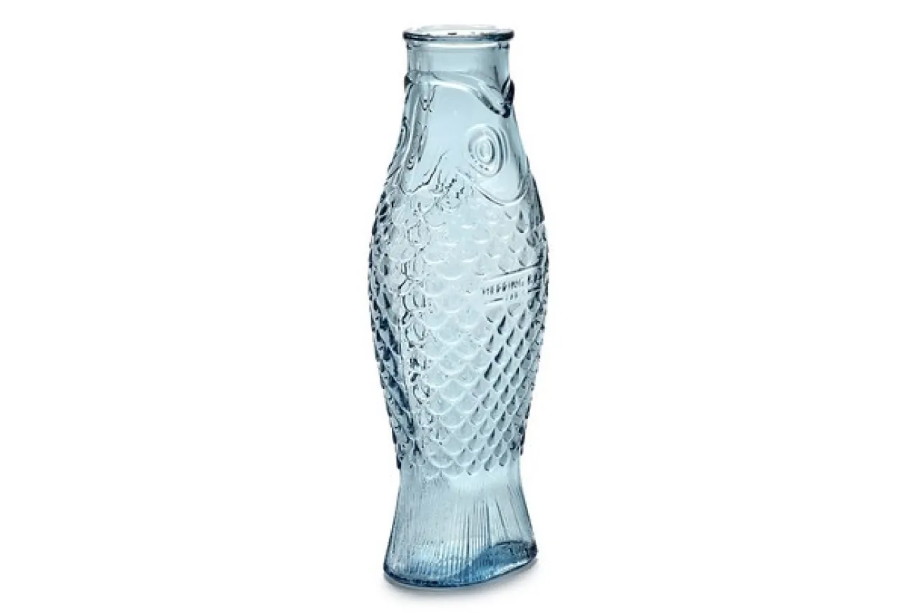 Karaffe Fish & Fish Glas blau H 29 cm