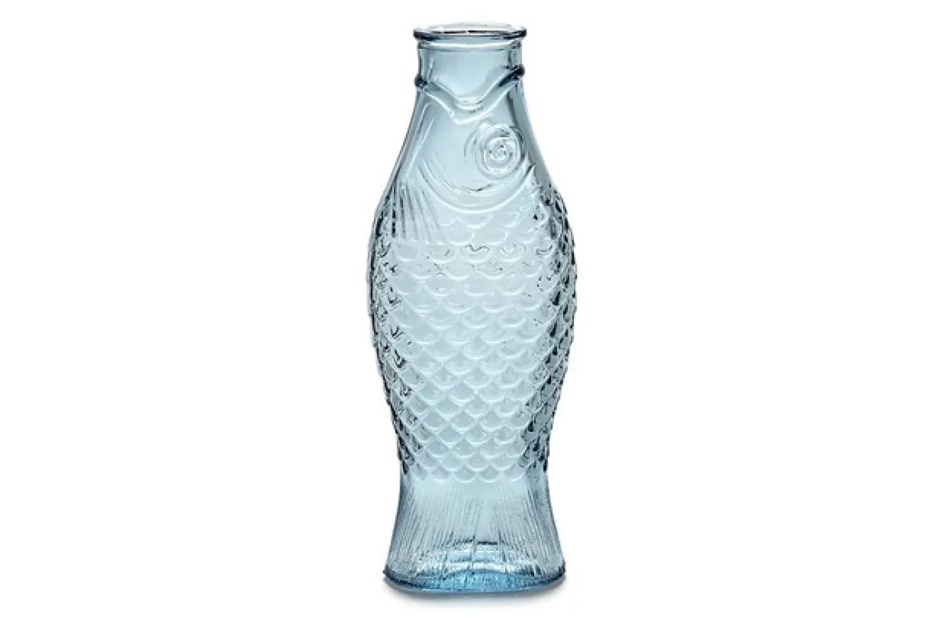 Karaffe Fish & Fish Glas blau H 29 cm