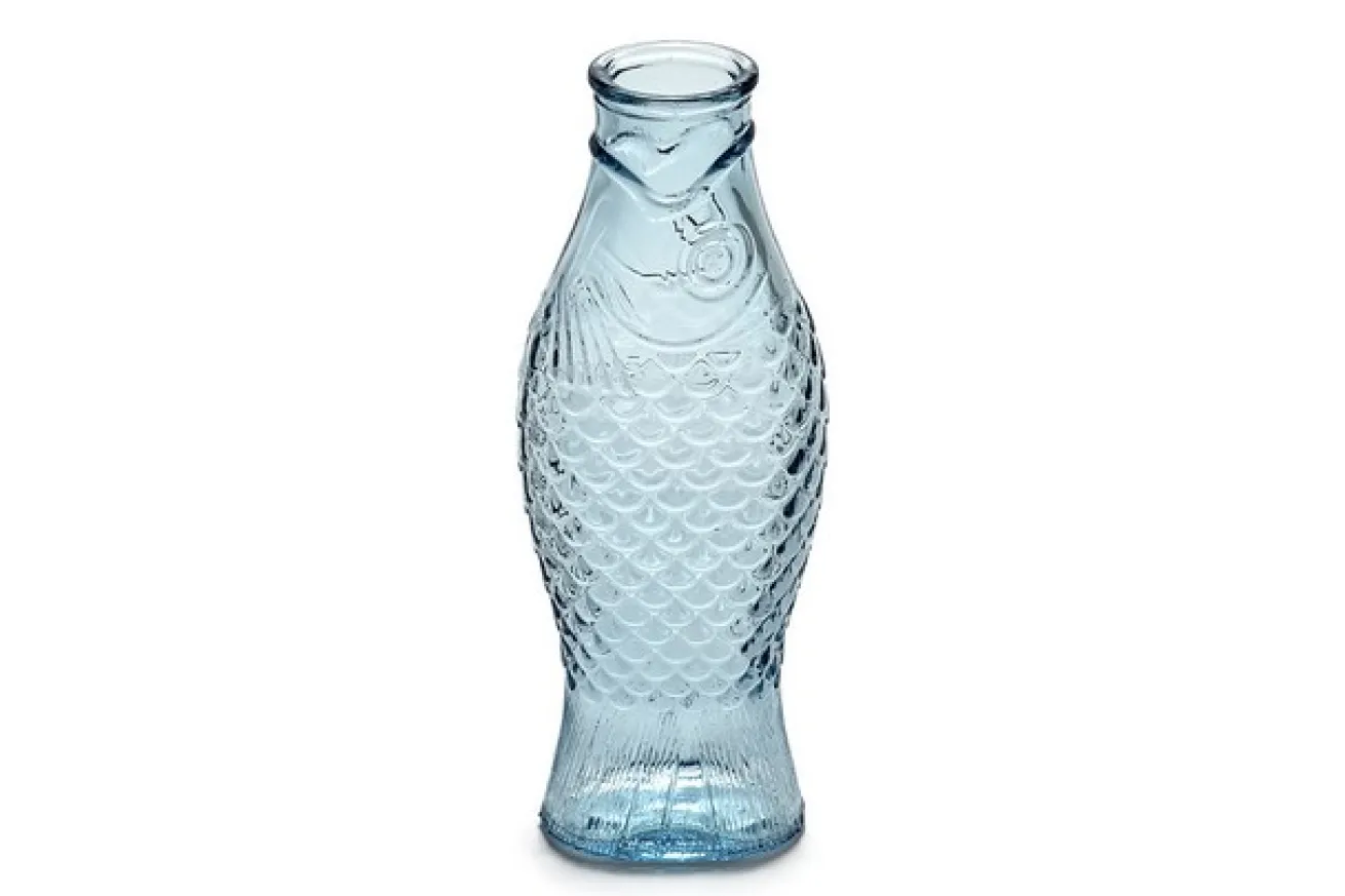 Karaffe Fish & Fish Glas blau H 29 cm