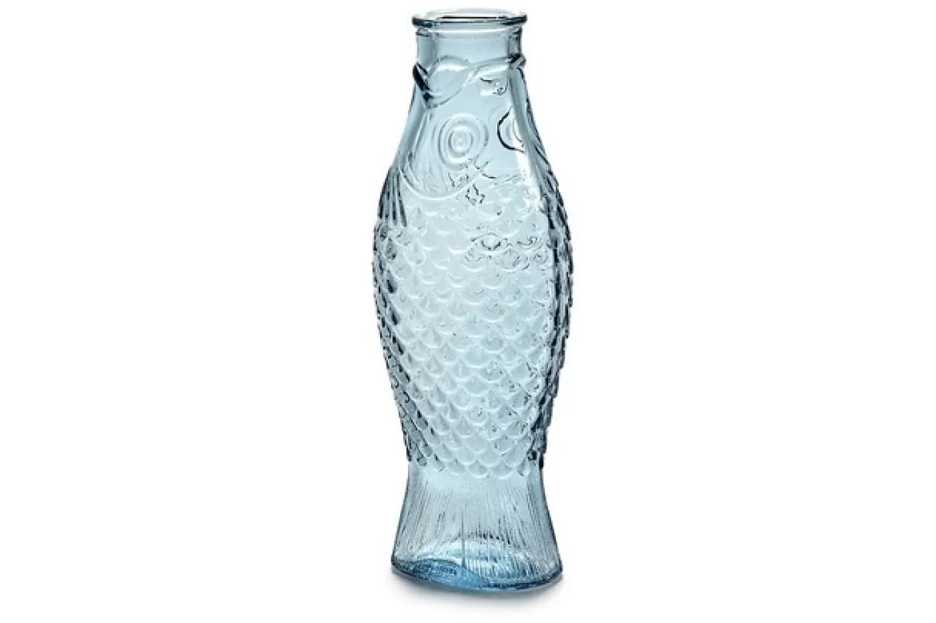 Karaffe Fish & Fish Glas blau H 29 cm