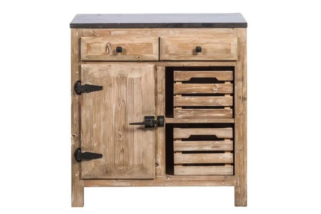Küchenschrank Montpellier mit Holzkörben